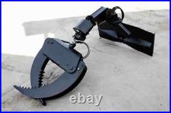 Log Claw Hydraulic Rotating Grapple Skid Steer Quick Attach Free Shipping