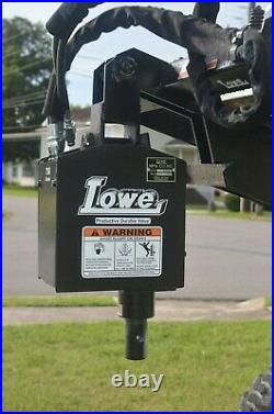 Lowe 750 Round Auger Drive Digger with 12 Wide Bit Fits Skid Steer Quick Attach