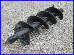 Lowe Manufacturing SQ-12 Skid Steer Auger Bit – 12" Diameter, 2-9/16" Round Collar, 48" Tall