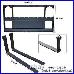 Mini Skid Steer Equuipment 500lbs 35.5 Pallet Fork Tool Industrial Handling