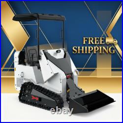 Mini Skid Steer Loader 13.5HP Tracked Ride-On with Bucket, Crawler Loader
