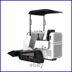 Mini Skid Steer Loader 13.5HP Tracked Ride-On with Bucket, Crawler Loader