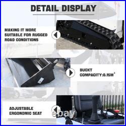 Mini Skid Steer Loader 13.5HP Tracked Ride-On with Bucket, Crawler Loader