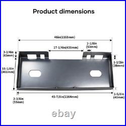 NEW 3/8 Quick Tach Attachment Skid Steer Mount Plate Adapter Loader FREE SHIP