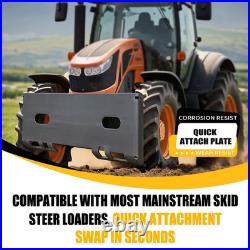 NEW 3/8 Quick Tach Attachment Skid Steer Mount Plate Adapter Loader FREE SHIP