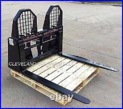 NEW 48 HYDRAULIC PALLET FORKS & WALK THROUGH THRU FRAME ATTACHMENT Skid Steer