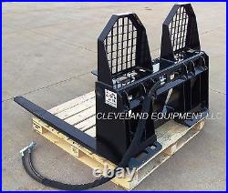 NEW 48 HYDRAULIC PALLET FORKS & WALK THROUGH THRU FRAME ATTACHMENT Skid Steer