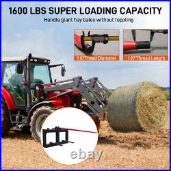 NEW 49 Hay Bale Spears Skid Steer Tractor Attachment 1600lbs Lift FREE SHIPPING