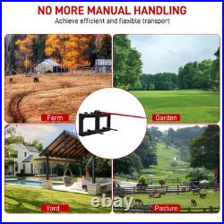 NEW 49 Hay Bale Spears Skid Steer Tractor Attachment 1600lbs Lift FREE SHIPPING