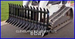 NEW 72 BLUE DIAMOND ROOT RAKE ATTACHMENT Bobcat Cat Skid Steer Loader Push Rake