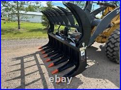 NEW 78 Clamshell Grapple SKID STEER LOADER TRACTOR BRUSH ROOT RAKE fork bobcat