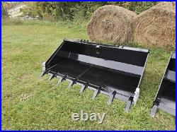 NEW 84Extreme Duty SKID STEER DIRT BUCKET WITH TEETH/BOBCAT/TRACTOR