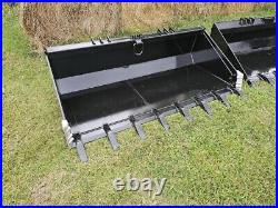 NEW 84Extreme Duty SKID STEER DIRT BUCKET WITH TEETH/BOBCAT/TRACTOR