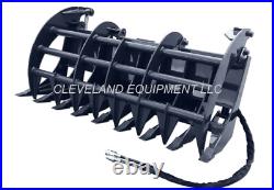 NEW 84 CID EXTREME-DUTY GRAPPLE RAKE ATTACHMENT with TEETH Skid Steer Loader 7