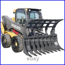 NEW 84 CID EXTREME-DUTY GRAPPLE RAKE ATTACHMENT with TEETH Skid Steer Loader 7