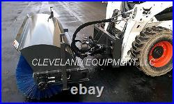 NEW 84 HYDRAULIC ANGLE BROOM ATTACHMENT Skid Steer Loader Power Sweeper Bobcat