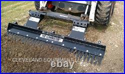 NEW 84 LOEGERING ELIMINATOR LANDSCAPE RAKE ATTACHMENT Skid-Steer Grading Rake