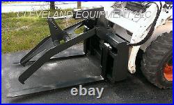 NEW ADJUSTABLE FORK GRAPPLE ATTACHMENT Skid Steer Loader Compact Tractor Pallet