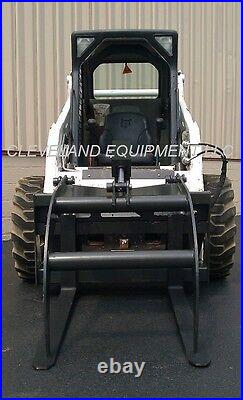 NEW FORK GRAPPLE ATTACHMENT Skid Steer Pallet Forks Log Root Rake Bucket Bobcat