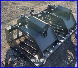 NEW HD 72 ROCK SKELETON GRAPPLE BUCKET SKID STEER LOADER Bobcat tractor 6 brush