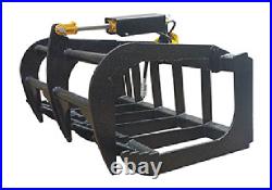 NEW USA 48,4' SKID STEER LOADER, COMPACT TRACTOR light weight GRAPPLE ROOT RAKE