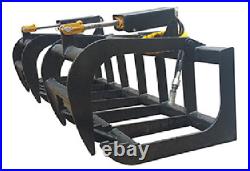 NEW USA 60,5' SKID STEER LOADER, COMPACT TRACTOR light weight GRAPPLE ROOT RAKE