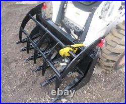 NEW USA 60 SKID STEER LOADER/TRACTOR BRUSH ROOT RAKE CLAMSHELL GRAPPLE bobcat 5