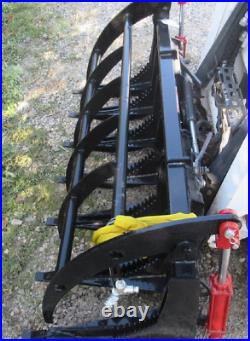 NEW USA 72 Skid Steer Loader tractor Brush root rake grapple fit bobcat holland