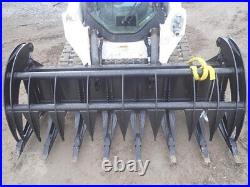 NEW USA 84 HD EXTREME SKID STEER LOADER TRACTOR BRUSH ROOT RAKE GRAPPLE bobcat