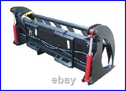 NEW USA 84 HD EXTREME SKID STEER LOADER TRACTOR BRUSH ROOT RAKE GRAPPLE bobcat