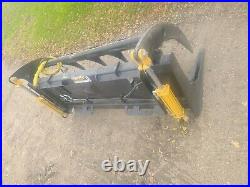 New 60 Brush Root Rake Clam Grapple Attachment Fits Skid Loader Quick Attach