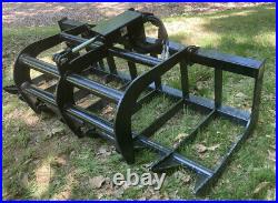 New 66 Root Grapple Skid Steer/Tractor Brush Bucket -Bobcat, Case, Cat, etc