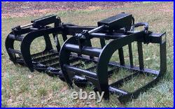 New 72 Root Grapple Skid Steer/Tractor Brush Bucket -Bobcat, Case, Cat, etc
