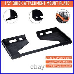 PREENEX 1/2 Quick Attach Mount Plate Attachment for Tractors Skid Steer Loader