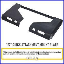 PREENEX 1/2 Quick Attach Mount Plate Attachment for Tractors Skid Steer Loaders