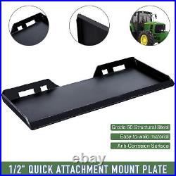 PREENEX 1/2 Quick Tach Attachment Mount Plate Trailer Adapter Skid Steer Loader