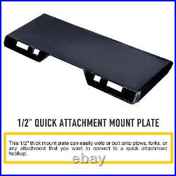 PREENEX 1/2 Quick Tach Attachment Mount Plate Trailer Adapter Skid Steer Loader