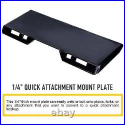 PREENEX 1/4 Quick Attach Mount Plate Attachment for Tractors Skid Steers Loader