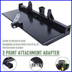 PREENEX 3-Point Attachment Adapter Hitch for Skid Steer Tractor Loader Grade 50