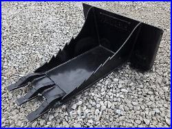 PROWorks Heavy Stump Bucket with Teeth Fits Mini Skid Steer Free Shipping