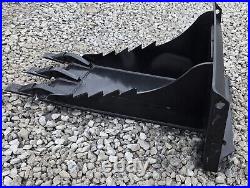PROWorks Heavy Stump Bucket with Teeth Fits Mini Skid Steer Free Shipping