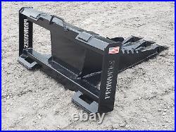PROWorks Heavy Stump Bucket with Teeth Fits Skid Steer Quick Attach
