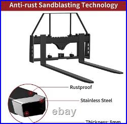 Pallet Fork 45 Frame 2500LBS With 42 Fork Blades for Loaders Tractors Skid Steer