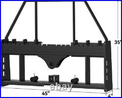 Pallet Fork 45 Frame 2500LBS With 42 Fork Blades for Loaders Tractors Skid Steer