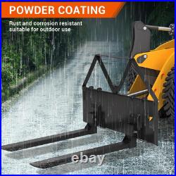 Pallet Fork 46 Skid Steer Forks Skid Steer Attachment Quick Attach Mount 3200LB