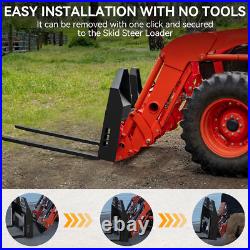 Pallet Fork Attachment Frame with 2 Receiver for Skid Steer Tractor 4000LBS