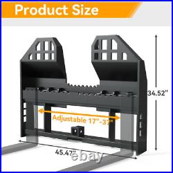 Pallet Fork Frame With 2 Receiver Attachment for Skid Steer Tractor 4000LBS Heavy
