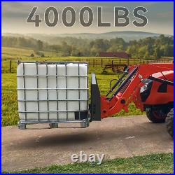 Pallet Fork Frame With 2 Receiver Attachment for Skid Steer Tractor 4000LBS Heavy