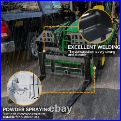 Pallet Fork Frame With 2 Receiver Attachment for Skid Steer Tractor 4000LBS Heavy