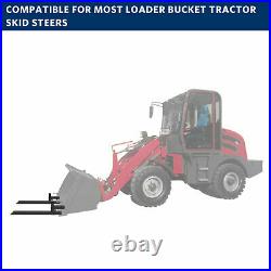 Pallet Forks 1500lbs 43'' 60'' Clamp On Tractor Bucket Skid Steer Loader Attach